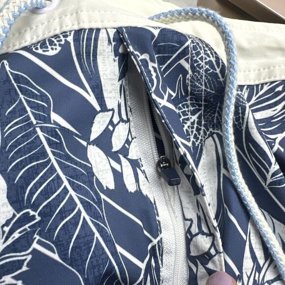 Johnnie-O Board Tiwi Board Short Swim Trunks Mens 2XL XXL Blue Floral Lined - Picture 13 of 15
